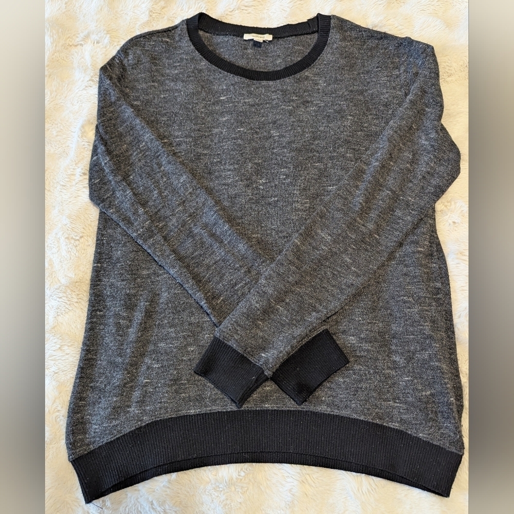 Aritzia wilfred Charcoal Heather Long Sleeve Sweater - Picture 2 of 5